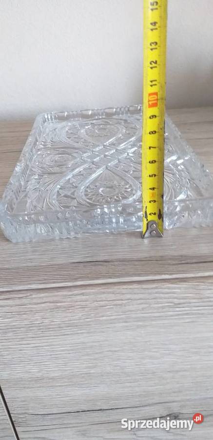 Kryształowa taca prl łódzkie Przedbórz