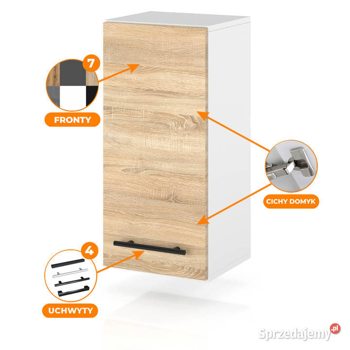 szafka kuchenna wisząca modułowa 30 drewniana Elbląg