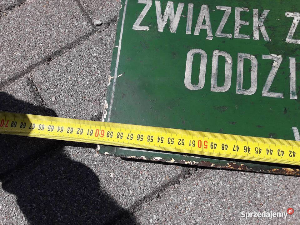 Stara tablica PKP Związek Zawodowy Kolejarzy Antyki