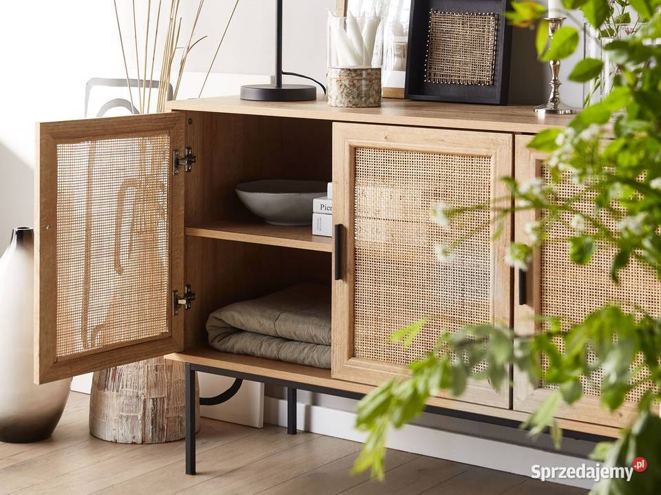 Komoda z drzwiami z plecionki dolnośląskie