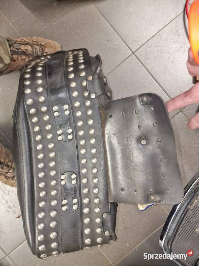 Kufer sakwa torba skórzana motocyklowa prawa Wałbrzych