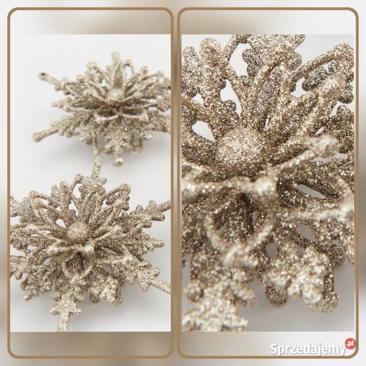 Bombki złote białe grzybki muchomorki Koszalin