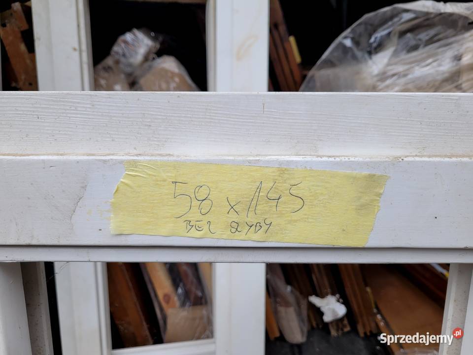 okno drewniane 58x145 jednoskrzydłowe BRAK SZYBY Okna ścienne opolskie