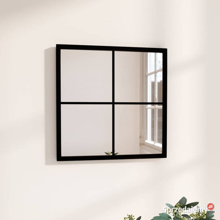 Lustro ścienne czarne 40x40 metal WM342204 Warszawa
