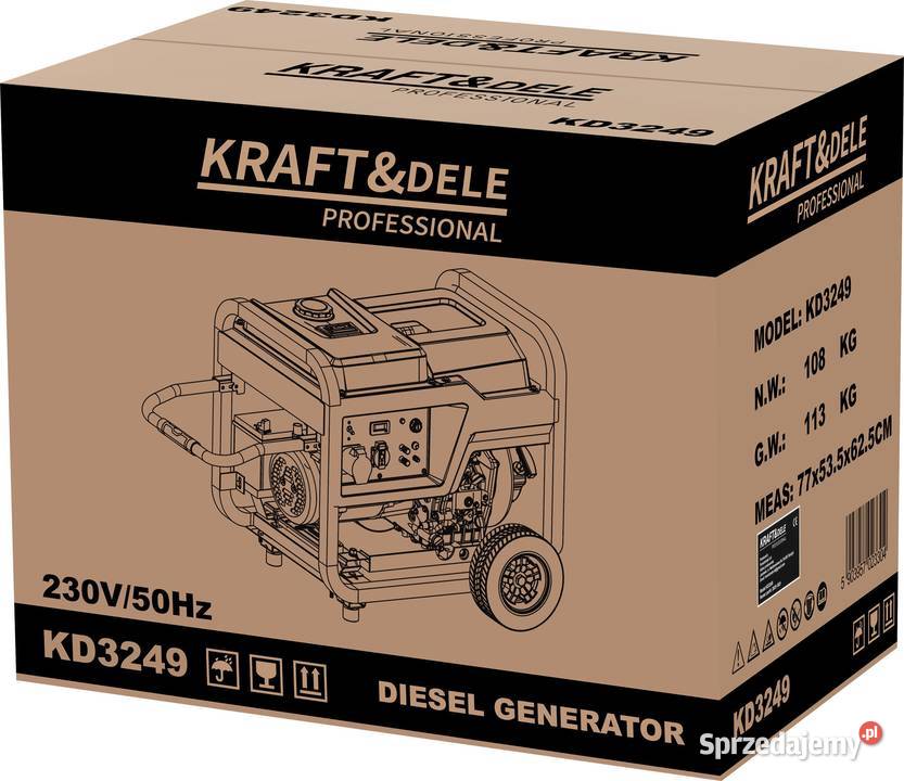 Agregat prądotwórczy DIESEL 89kW 230V KD3249 lubelskie