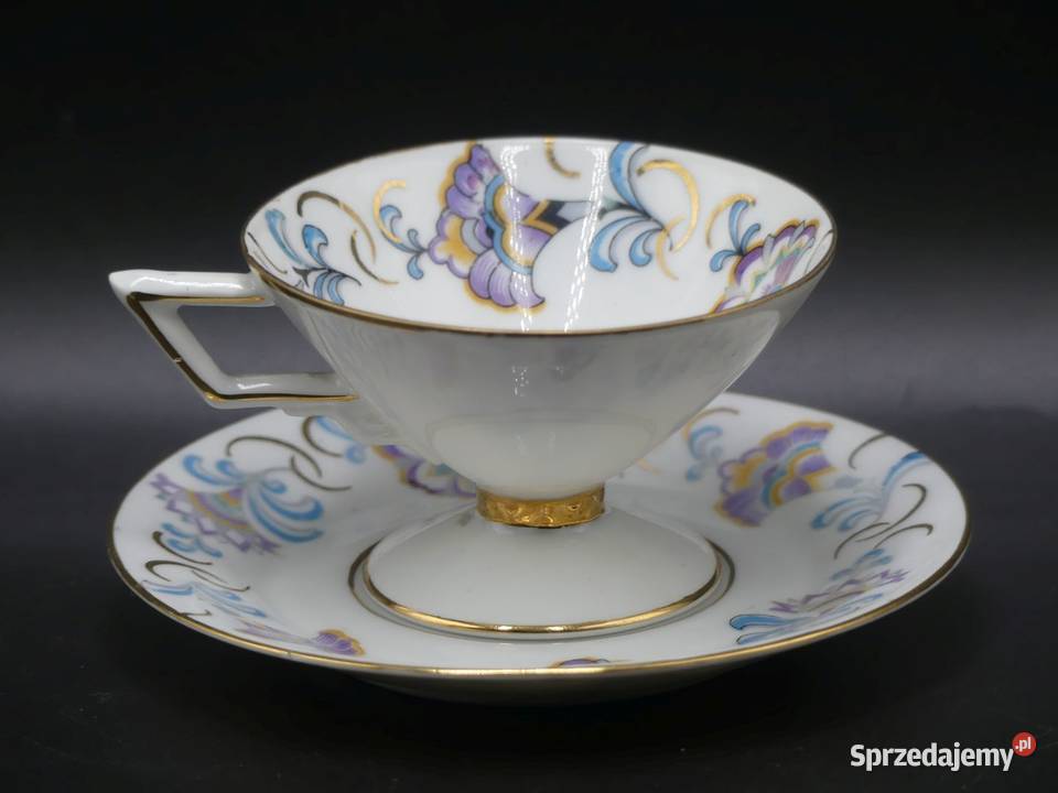 Zjawiskowy komplet do mokki art deco Tułowice sprzedam