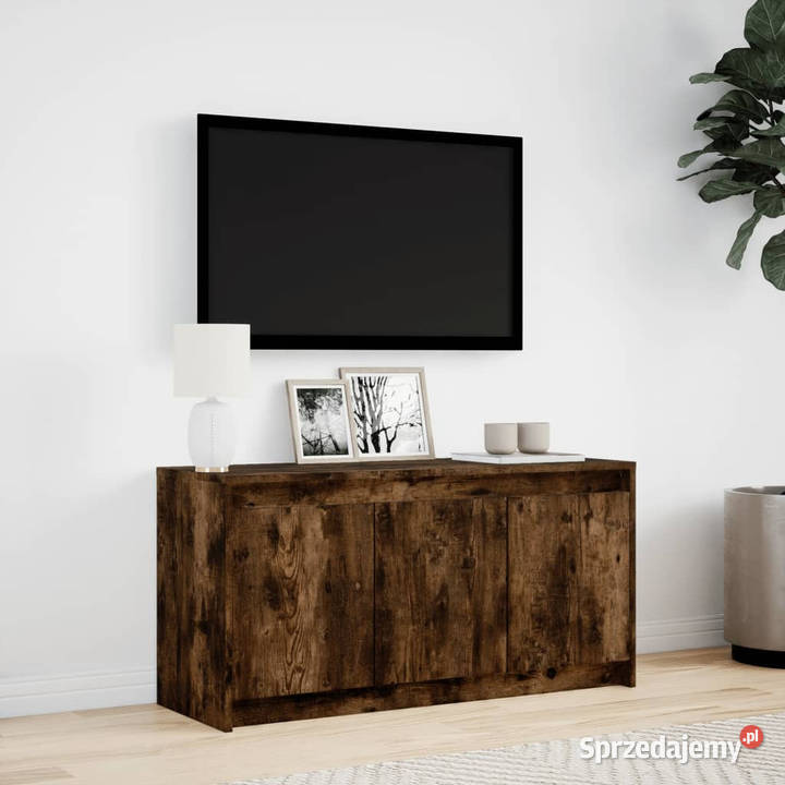Szafka pod TV z LED przydymiony dąb 100x34x50 Warszawa