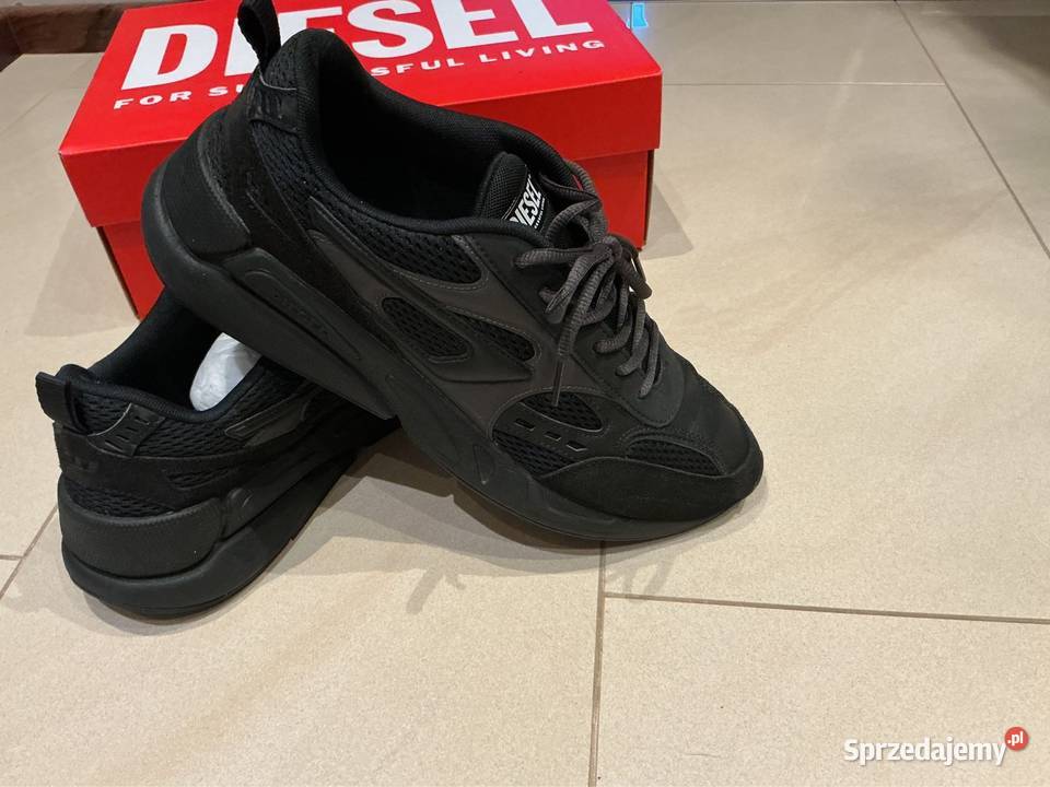 Sneakersy Czarne Męskie DIESEL 45 Nowe Nowa Sól