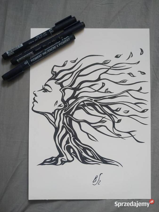 Rysunek twarzodrzewo cienkopis blok t A4 250 gm2 Warszawa
