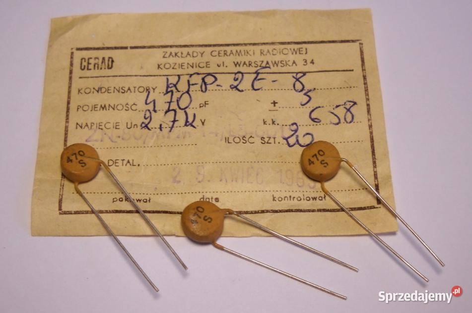 Kondensator 470pF 27kV KFP CERAD Części i akcesoria Gdańsk