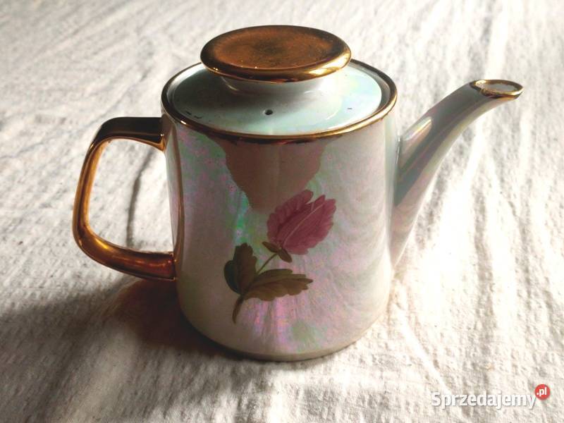 Czajnik stary MEAKIN Anglia ręcznie złocony 22 k Porcelana i szkło Kraków