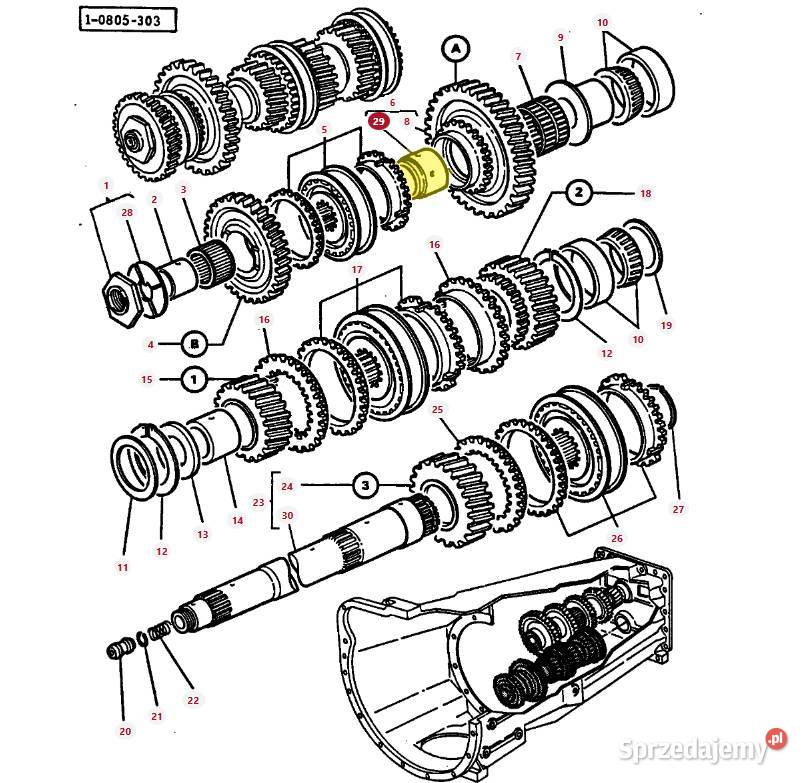 Bieżnia łożyska igiełkowego skrzyni Massey Białystok