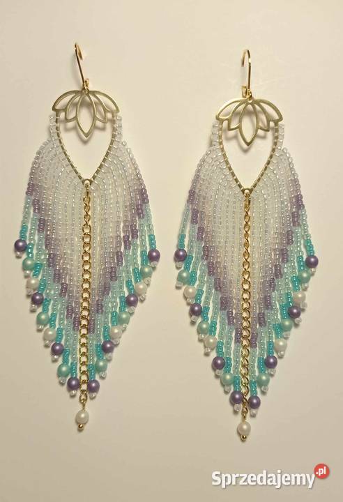 KOLCZYKI KORALIKOWE BIAŁOMIĘTOWE mazowieckie Warszawa