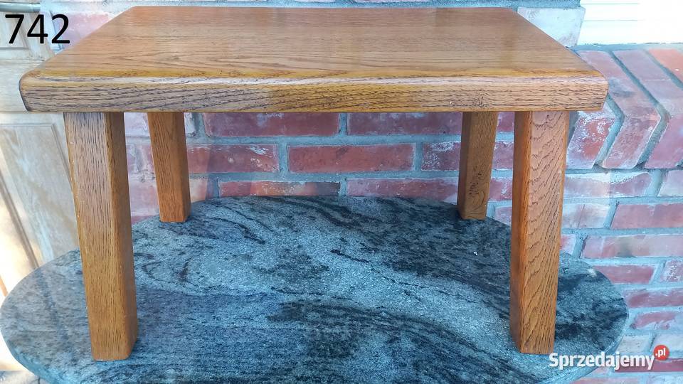 Stolik dębowy kawowy Boczny Kwietnik Stojak na Gawroniec sprzedam