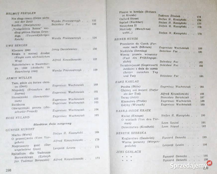 Dopowiedzenie świtu Antologia wierszy poetów NRD Chełm sprzedam