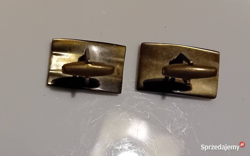 Mosiężne spinki do mankietów zdobione Koźminek