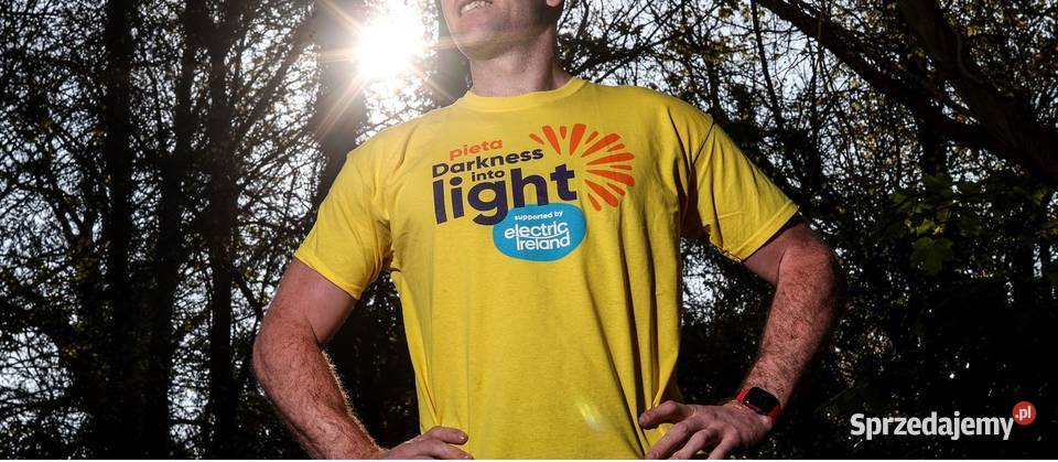 bawełniana koszulka tshirt żółta z napisami r L