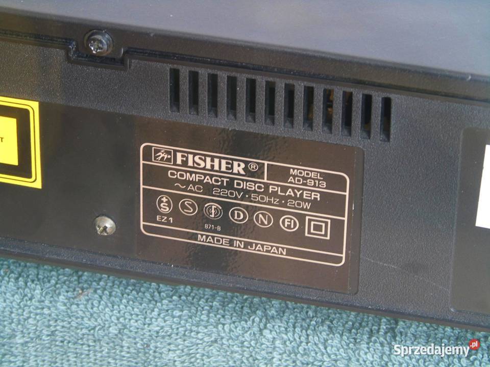 Świetne CD Fisher AD913 Japan sprawny i ładny Jasło