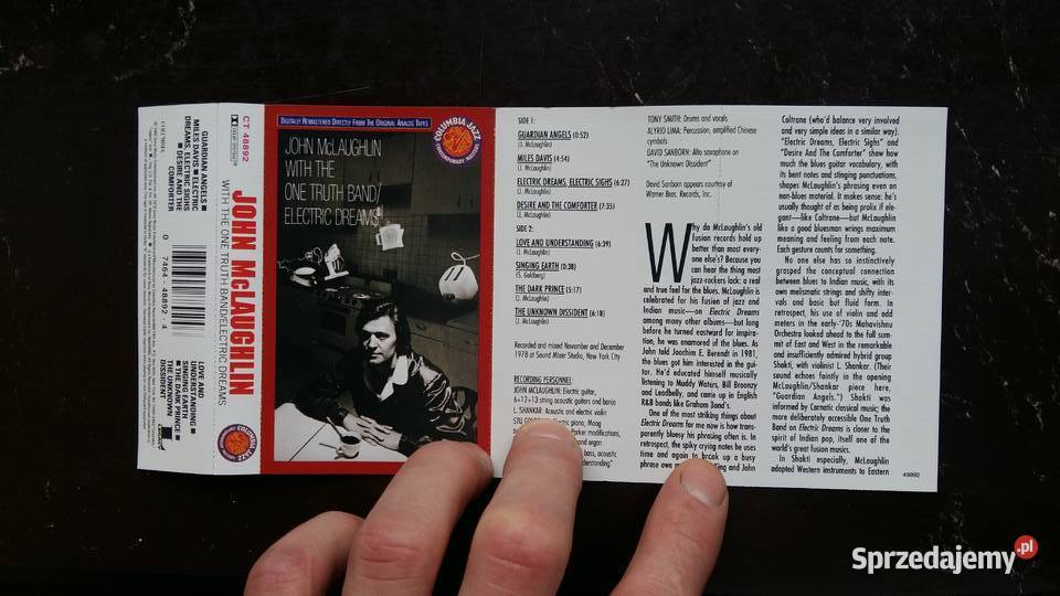 Kaseta magnetofonowa John Mclaughin wyd columbia Siemiatycze