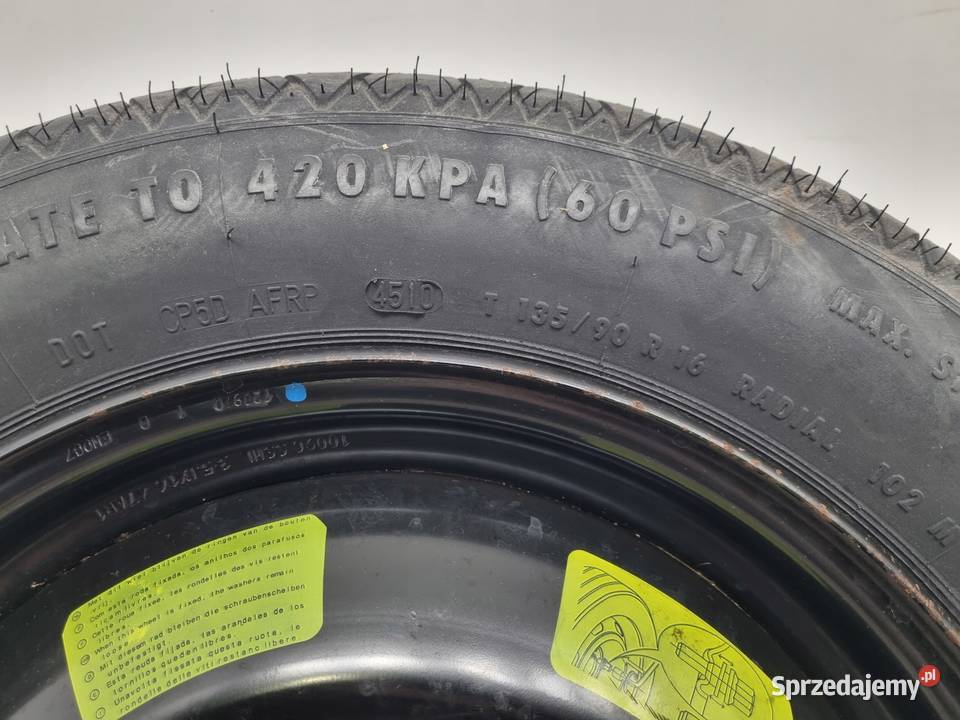KOŁO DOJAZDOWE Peugeot 3008 5008 13590 R16 4x108 lubelskie Chełm