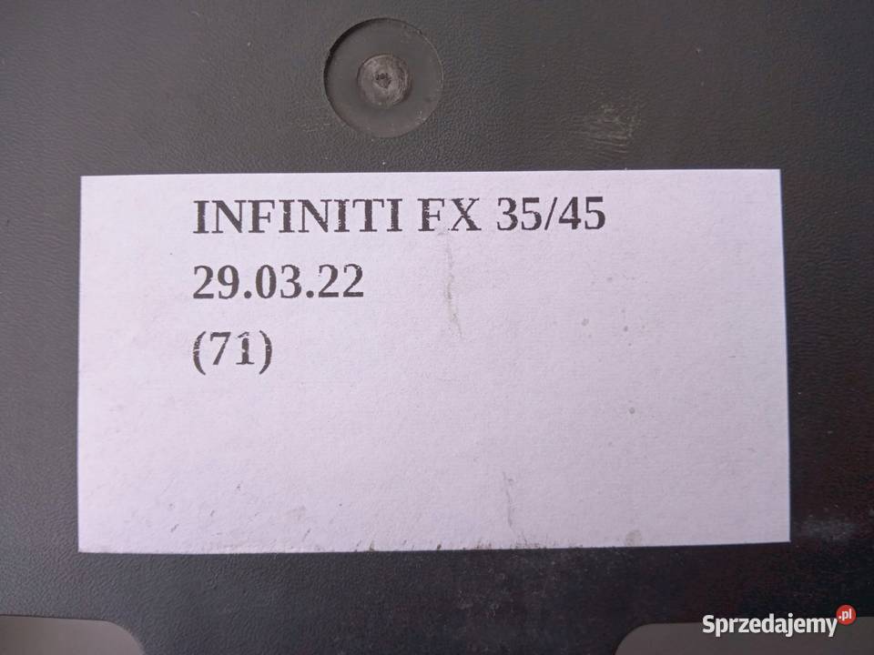 PODKŁADKA TABLICY REJESTRACYJNEJ INFINITI FX35 Karoseria Części samochodowe Nowy Tomyśl sprzedam
