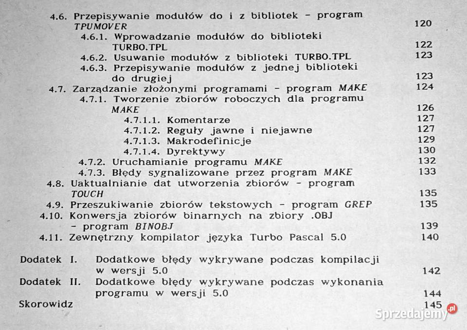 Turbo Pascal 50 suplement do wersji 40 A Chełm