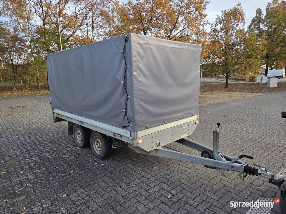 Przyczepka samochodowa SARIS Platforma Plandeka pomorskie Chojnice sprzedam