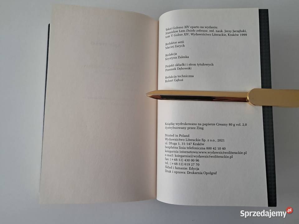 Książka Golem XIV S Lem do sprzedania małopolskie Kraków