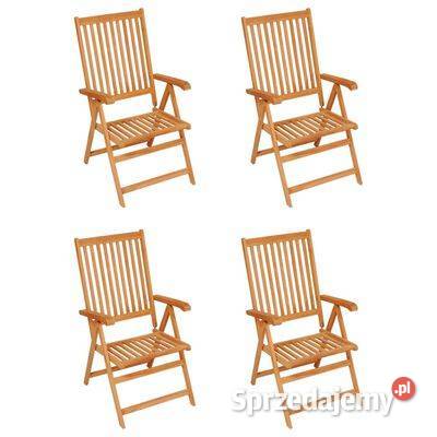 vidaXL Krzesła ogrodowe 4 jasnozielone poduszki Warszawa