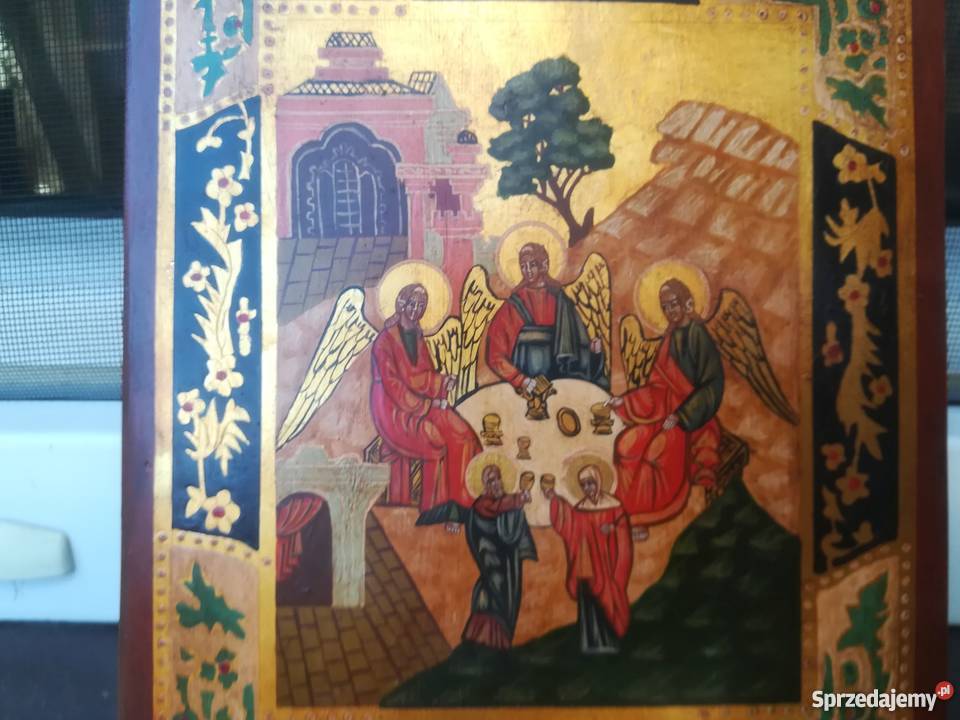 Ikona rosyjska Trójca Święta Malarstwo Siedlce