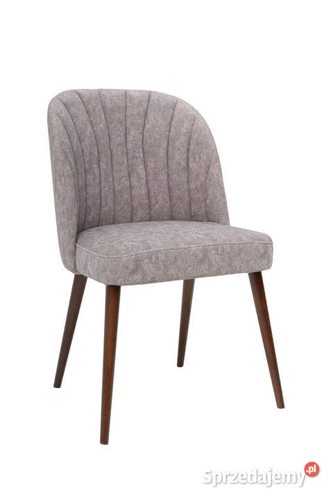 Krzesło tapicerowane do jadalni Jasnoszare IZA Dom i Ogród Biłgoraj