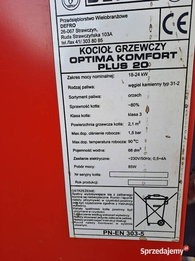 Sprzedam piec defro Kotły i Piece CO Łagów