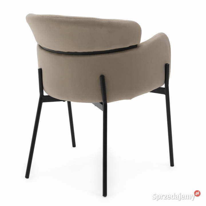 Krzesło Tapicerowane Bolzano Ciemnobeżowe Tarchały Małe