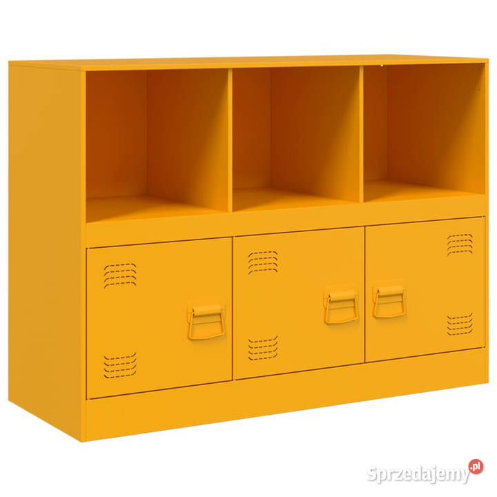 Szafka boczna musztardowa 99x39x73 stalowa