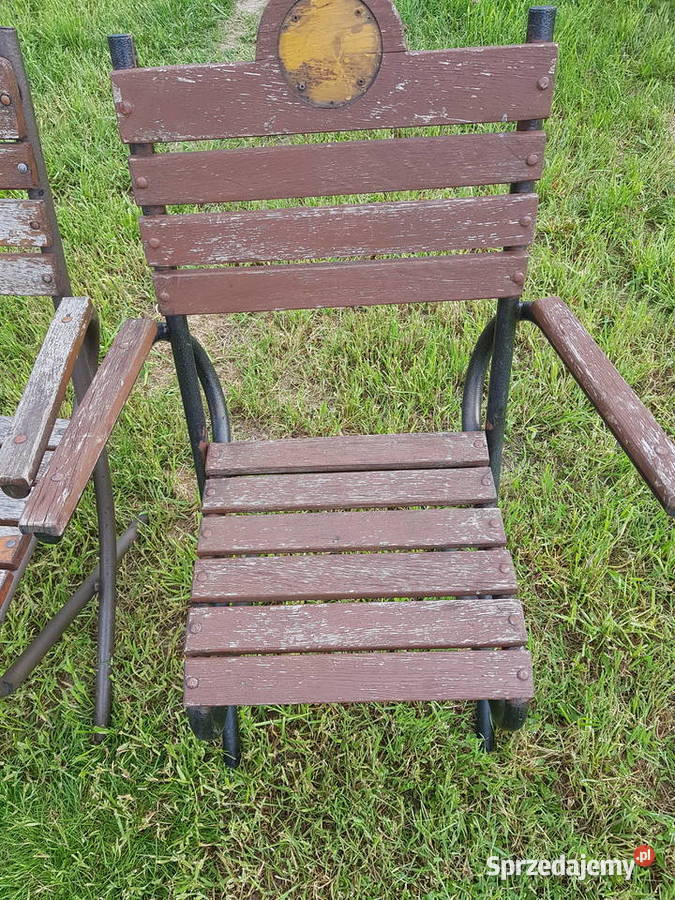 Krzesło krzesła fotel metalowe rurka z Głogowa