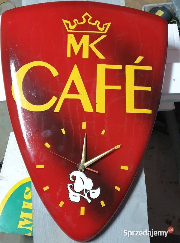 Zegar reklamowy kawy MK CAFE warmińsko-mazurskie