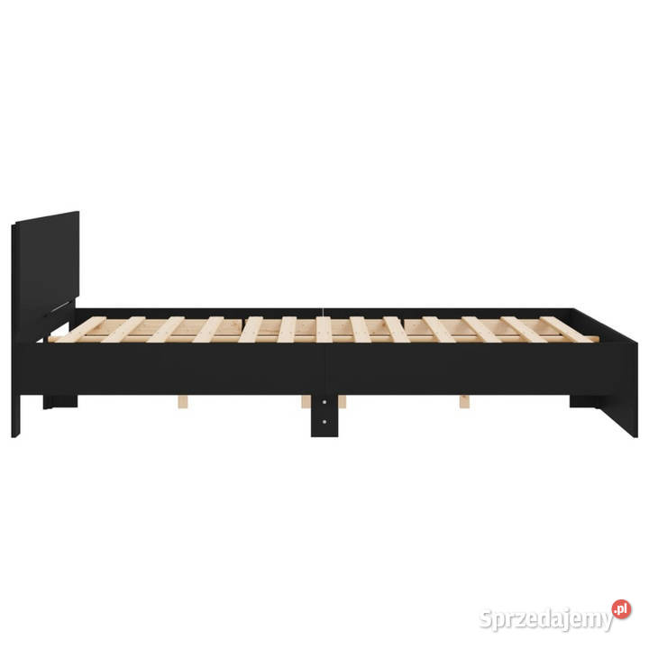 Rama łóżka z wezgłowiem czarna 160x200 WM3207470 sprzedam