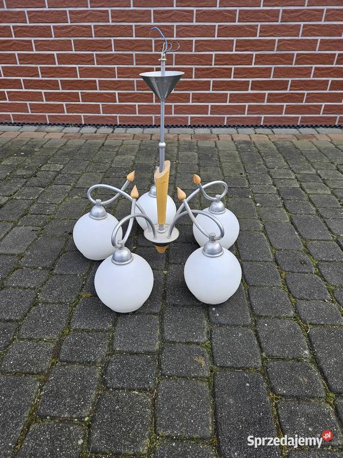 lampa wisząca żyrandol kule 5 żarówek5 ramienny sprzedam