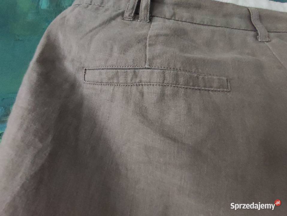 eleganckie wyjściowe letnie spodnie lniane Kielce