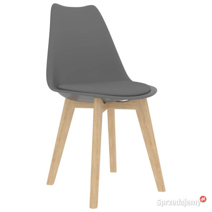 Krzesła stołowe 2 szare plastikowe WM244785 Warszawa