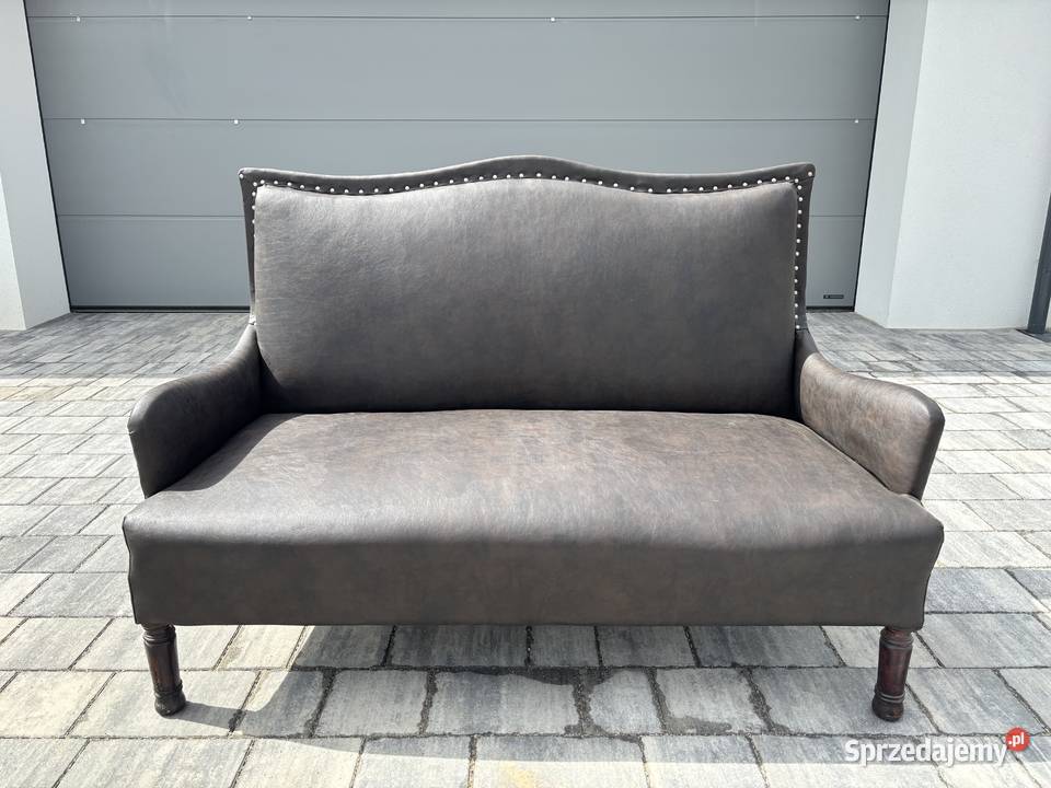 Skórzana kanapa sofa antyk do poczekalni Sofy i kanapy