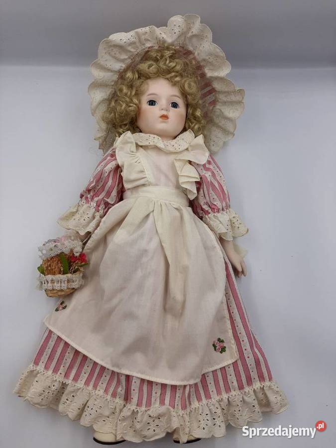 Przepiękna kolekcjonerska lalka porcelanowa Antyki Inowrocław