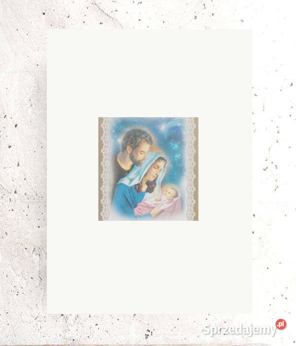 mały obrazek ze Świętą Rodziną vintage obrazek Olsztyn sprzedam