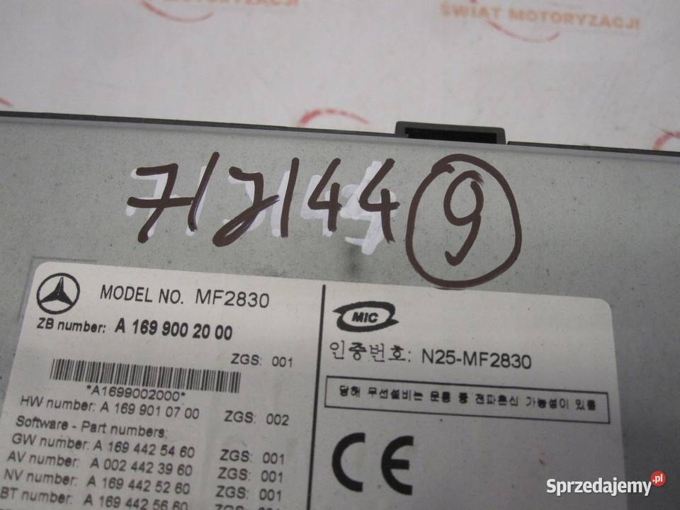 MERCEDES W245 I LIFT radio CD A1699002000 Kielce sprzedam