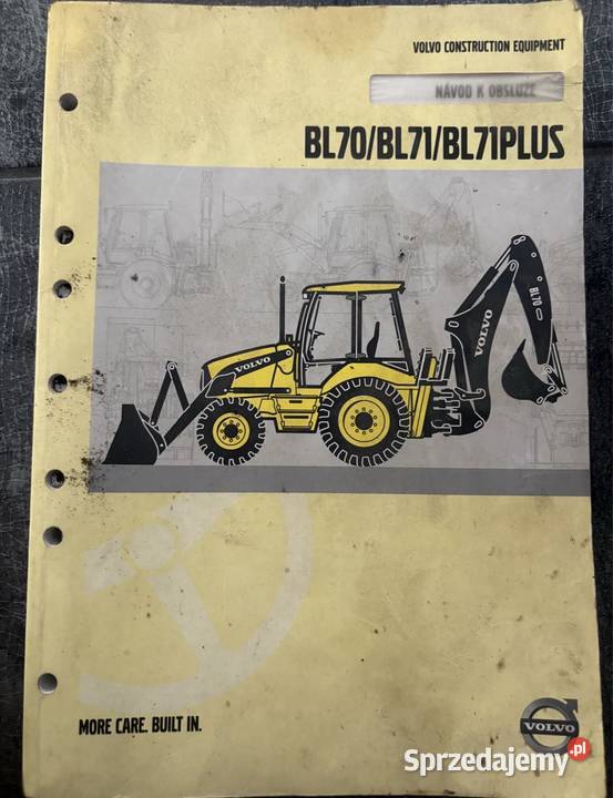 Instrukcja obsługi koparkoładowarka VOLVO BL70 Biczyce Górne