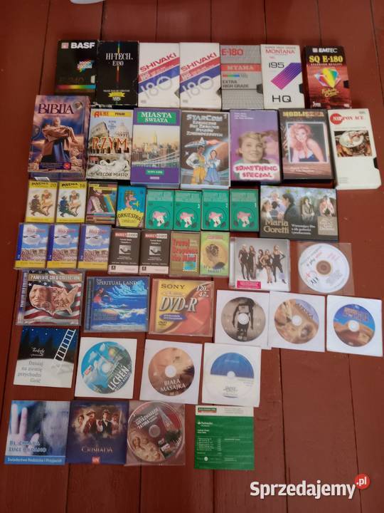 kasety wideo kasety audio płyty DVD płyty CD Lubecko