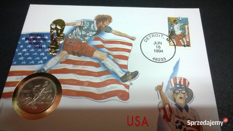 Koperta WORLD CUP USA 1994 r 0142 Warszawa
