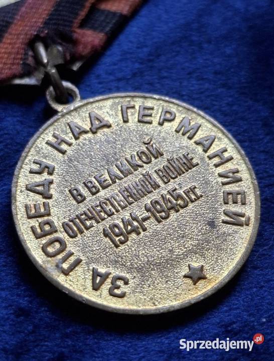 Dwa medale ZSRR Zwycięstwo Niemcami Wejherowo