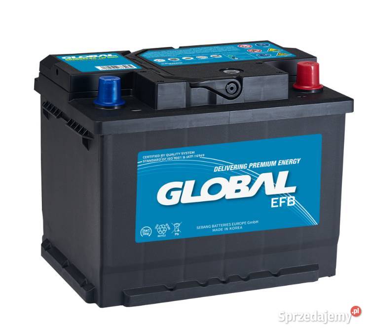 Akumulator 60Ah 560A Global EFB STARTSTOP osobowe Akumulatory pomorskie Kościerzyna