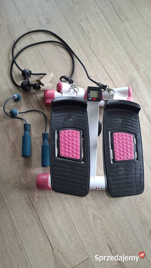 Stepper HMS skośny z linkami Rózowy Sporty towarzyskie i rekreacja Opole